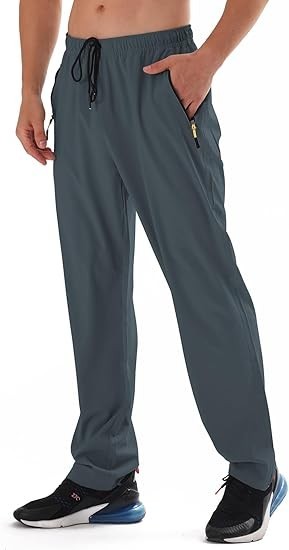 Men’s Elastic waist Hiking Pants Water Resistant Quick-Dry Lightweight Outdoor N