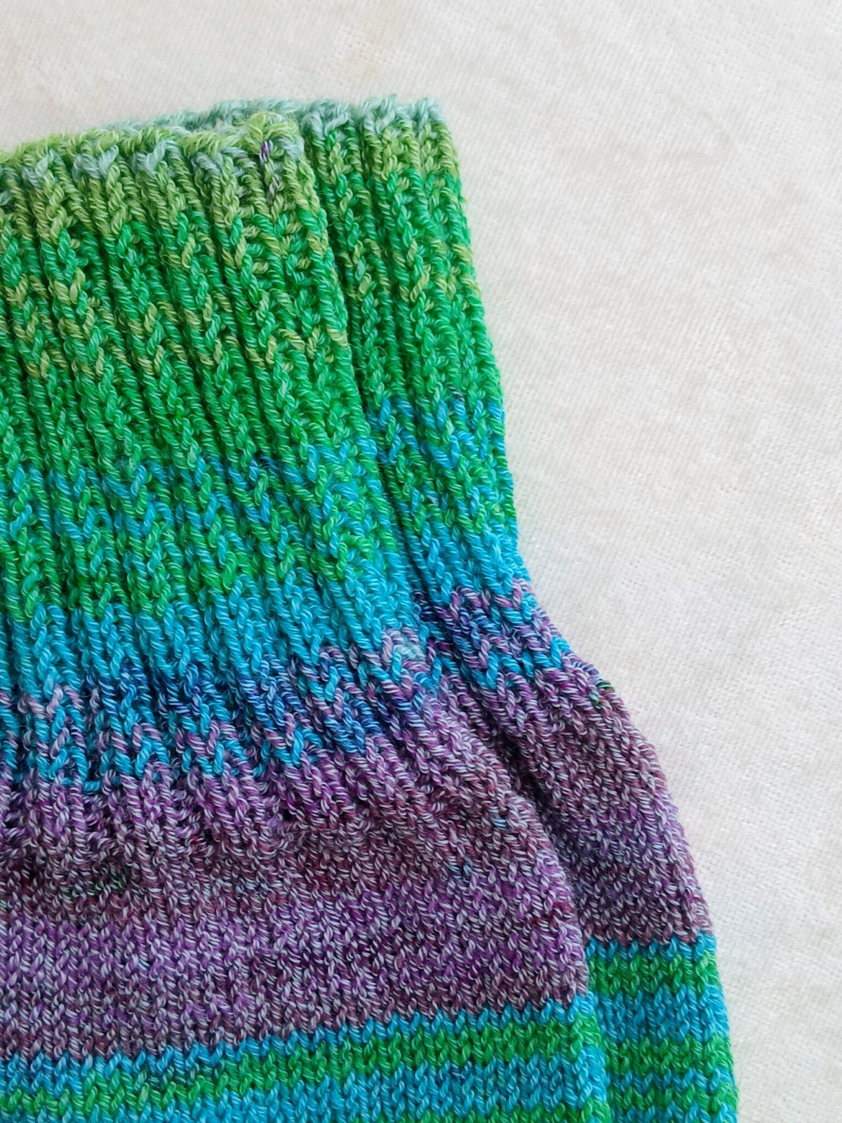 Hand-knitted Adult Socks, Size 5/6, cotton/wool mix, Machine Washable