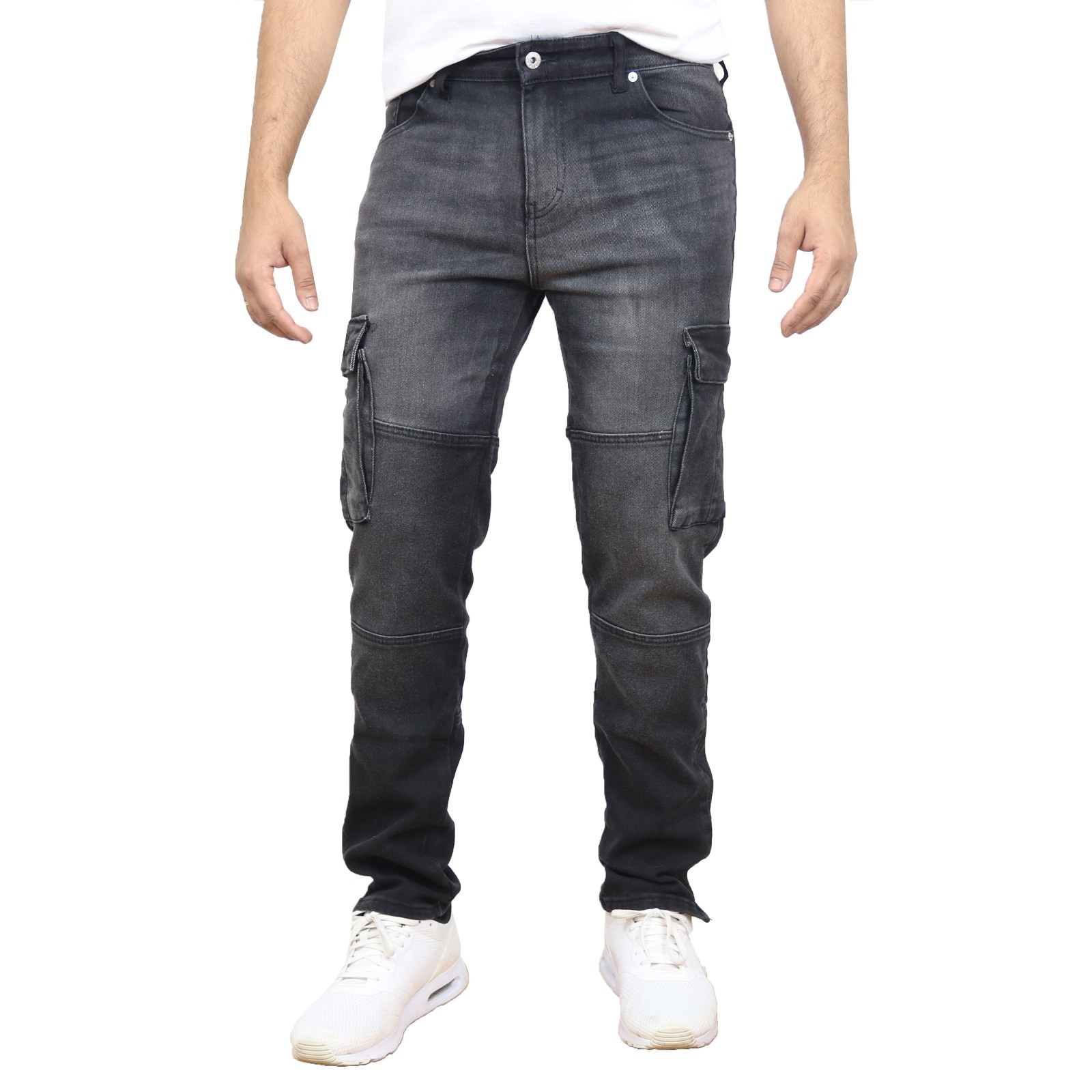 Men’s Stylish Stretch Cargo Pocket Jeans (Sizes- 30-42) Free Shipping