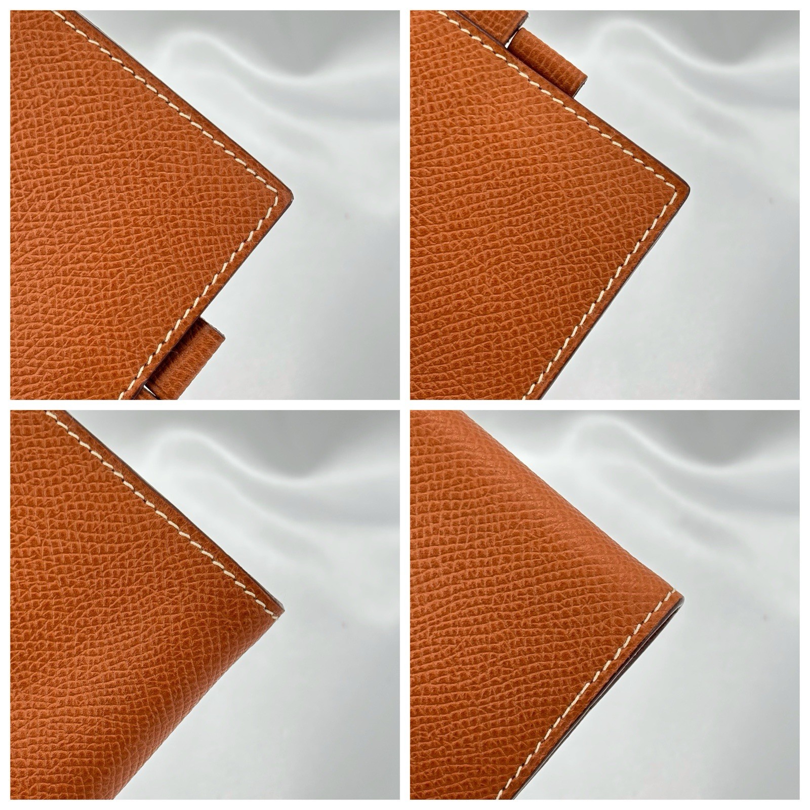 HERMES Agenda PM Cover Epsom Leather Gold Brown J Stamp With Refill Notebook
