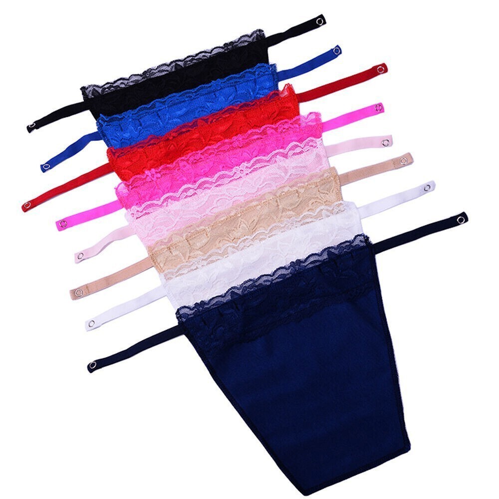 7 Pack Clip-on Mock Camisole Bra Insert Overlay Modesty Panel V-neck