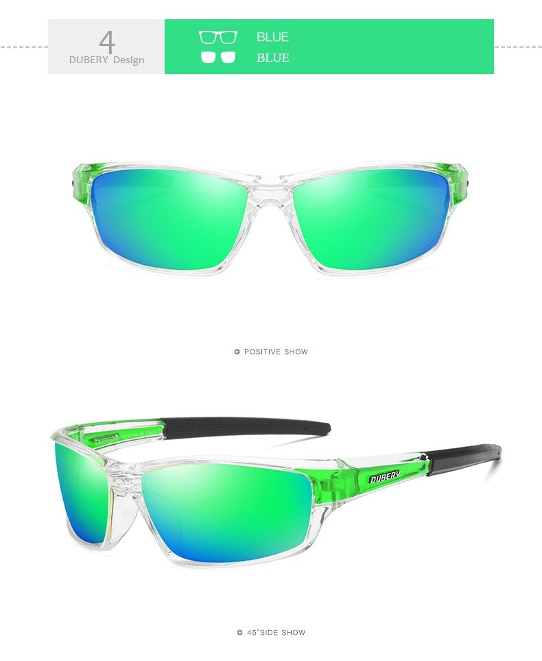 DUBERY Polarized Night Vision Sunglasses Men Wome Sports Driving Glasses Outdoor