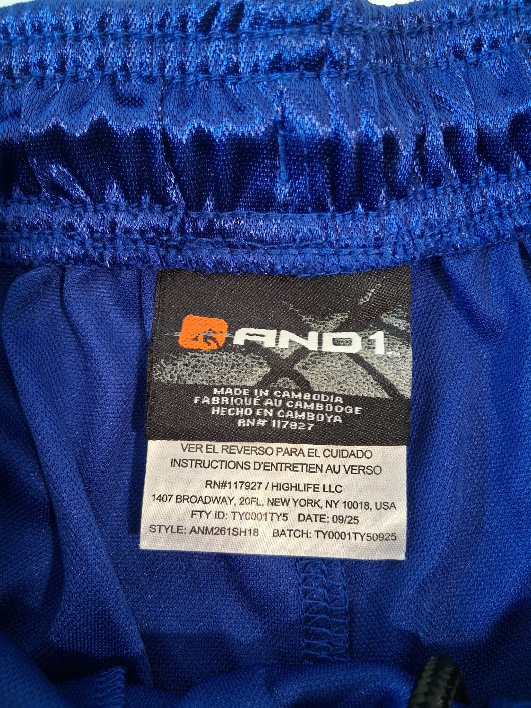 And1 Mens Basketball Gym Workout Shorts Black Surf Blue ALL SIZES M L XL 2XL 3XL