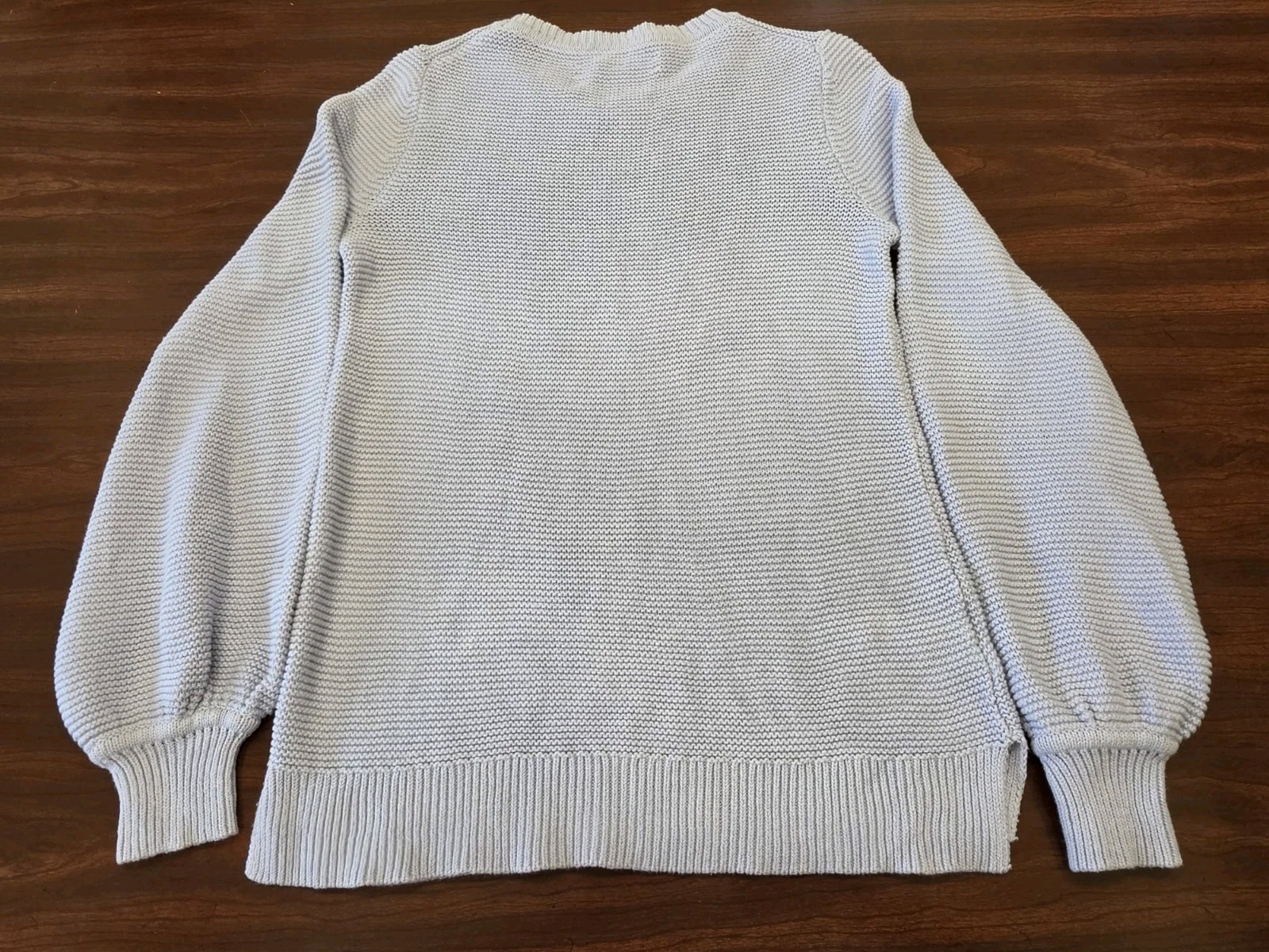 Loft XS Light Purple Cotton Textured Knit Sweater Quiet Luxury Coastal Grandma