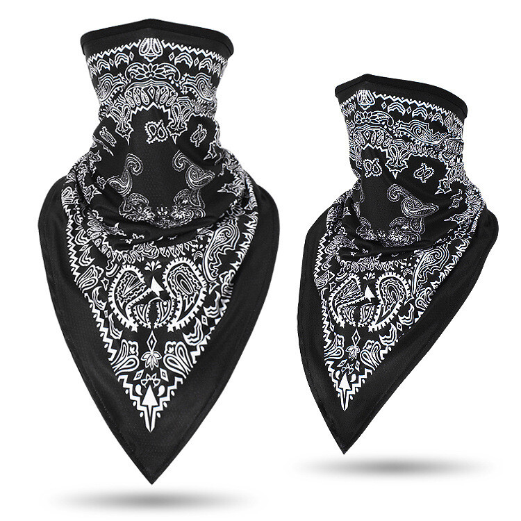 2x Motorcycle Face Mask Balaclava Scarf Bandana Neck Gaiter Headwear Mouth Cover