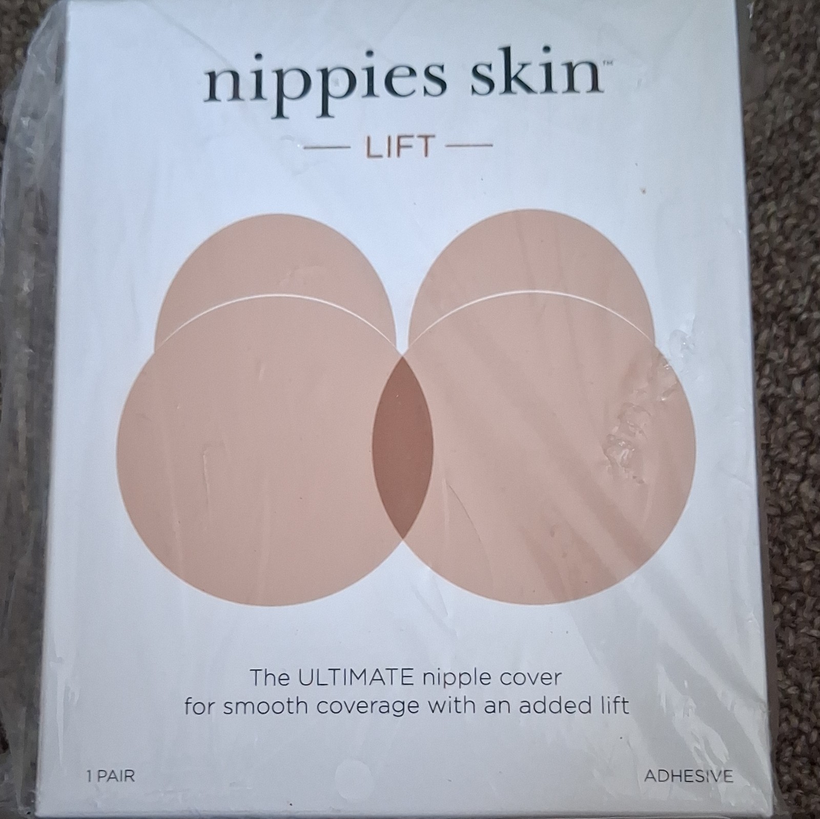 Nippies Skin Lift Adhesive Silicone Nipple Covers w/ Lift Tabs Beige A-C