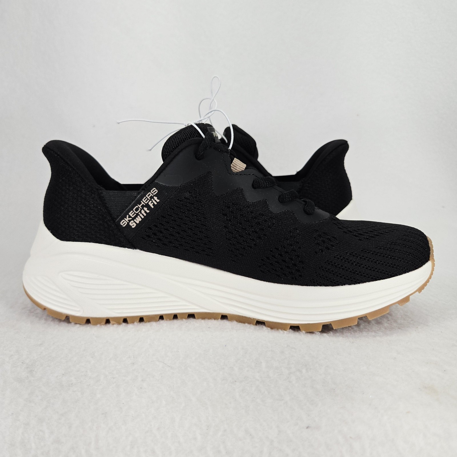 Skechers Swift Fit Shoes Womens 6.5 Black Memory Foam Machine Washable Sneakers