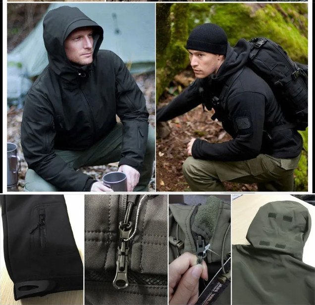 Mens Tactical Jacket Military Waterproof Coat Soft Shell Work Windbreaker Jacket