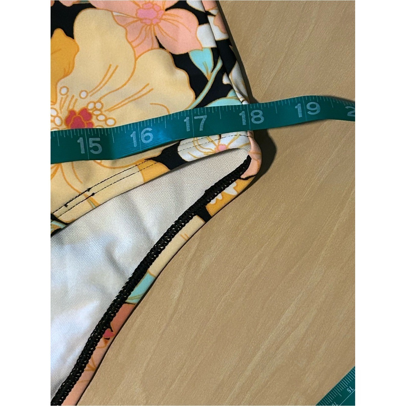 Shade & Shore One-Piece Swimsuit with Peach and Yellow Floral Blooms
