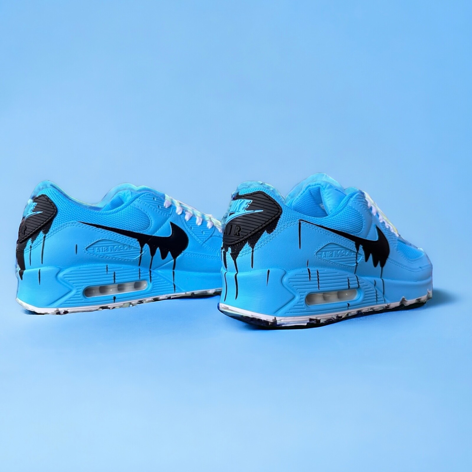 Custom Hand-Painted Nike Air Max 90 Sneakers | Personalized Artistic Shoes