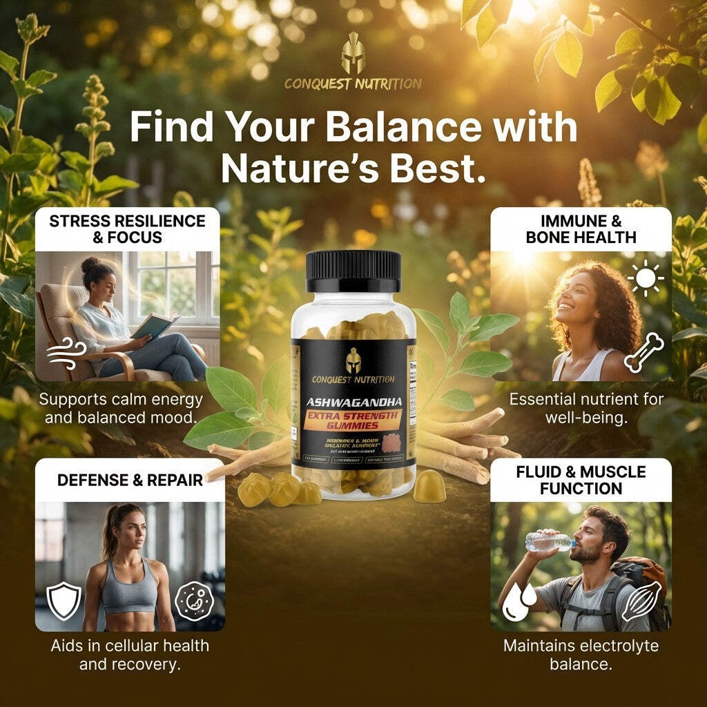 Ashwagandha Extra Strength Gummies – 60 Vegan Gummies for Enhanced Wellness