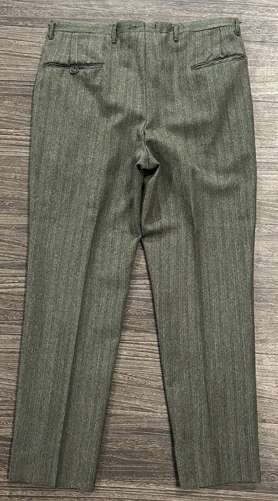 1960s/70s Robert Hall 3 Piece Vintage Suit Sage Green Reversible Vest Size 40R