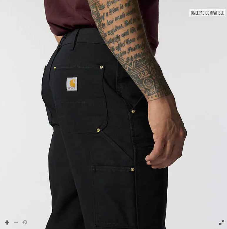 CARHARTT Iconic B01 Firm Duck Double-Front Dungaree – Black NEW