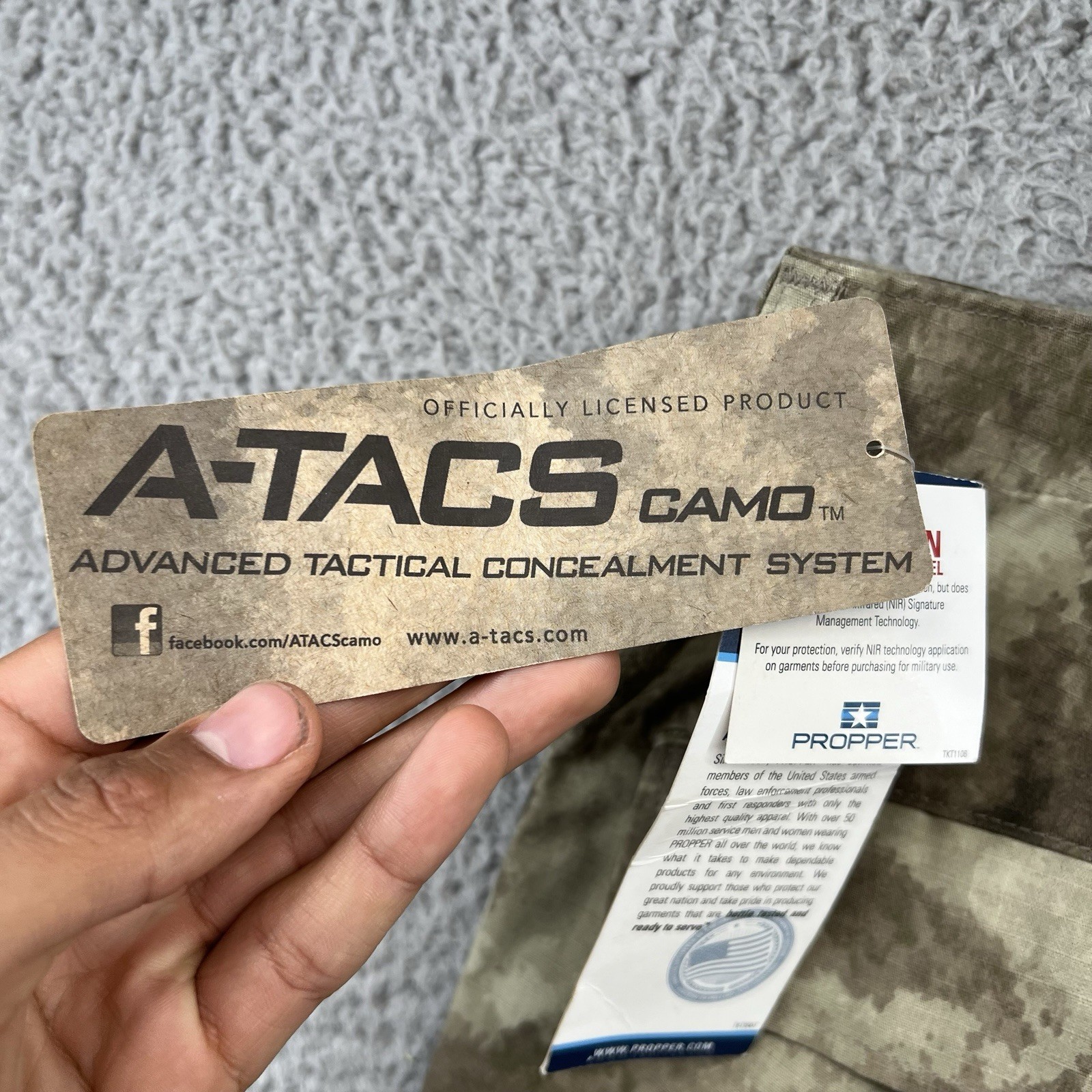 New Propper Atacs Camo Pants Mens XL Reg AU FG ACU Camouflage Military Cargo