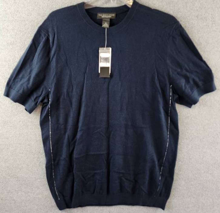 The Men’s Store at Bloomingdale’s Cashmere Blend Sweater Tee M True Navy S/S
