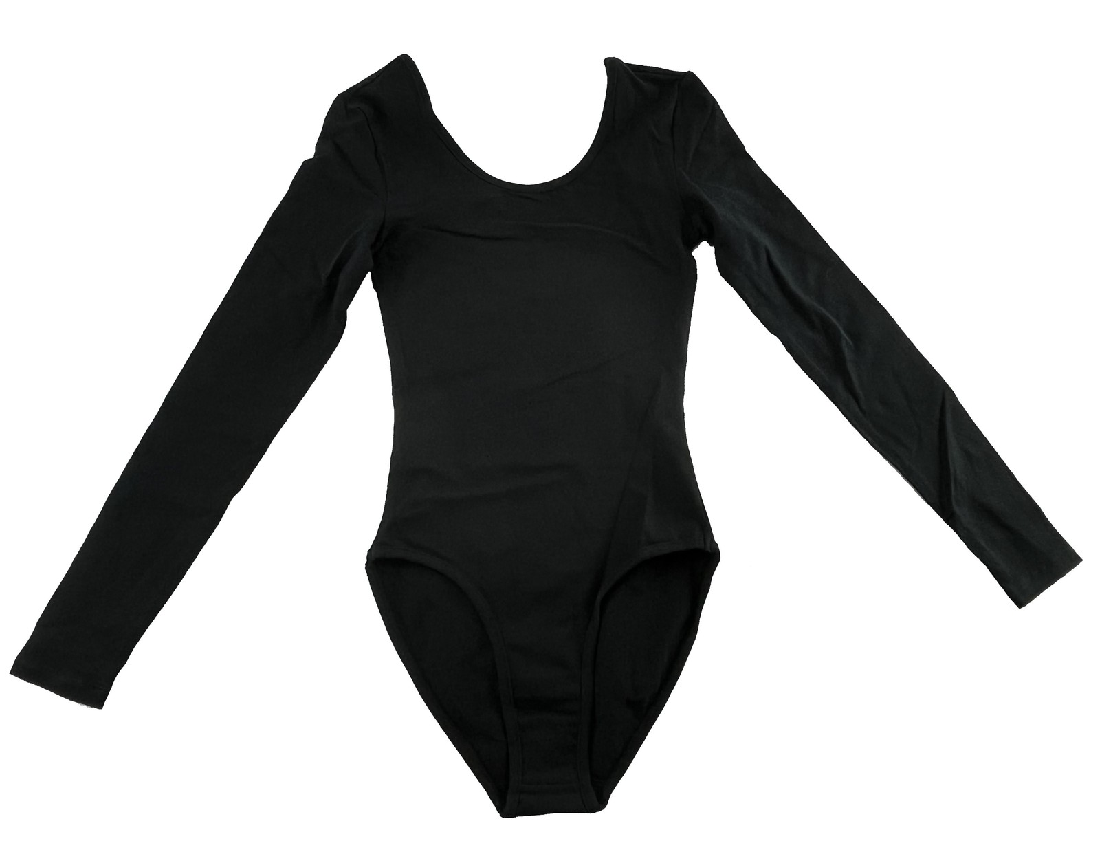 American Apparel Women’s Cotton Spandex Long Sleeve Double U-Neck Bodysuit, XS