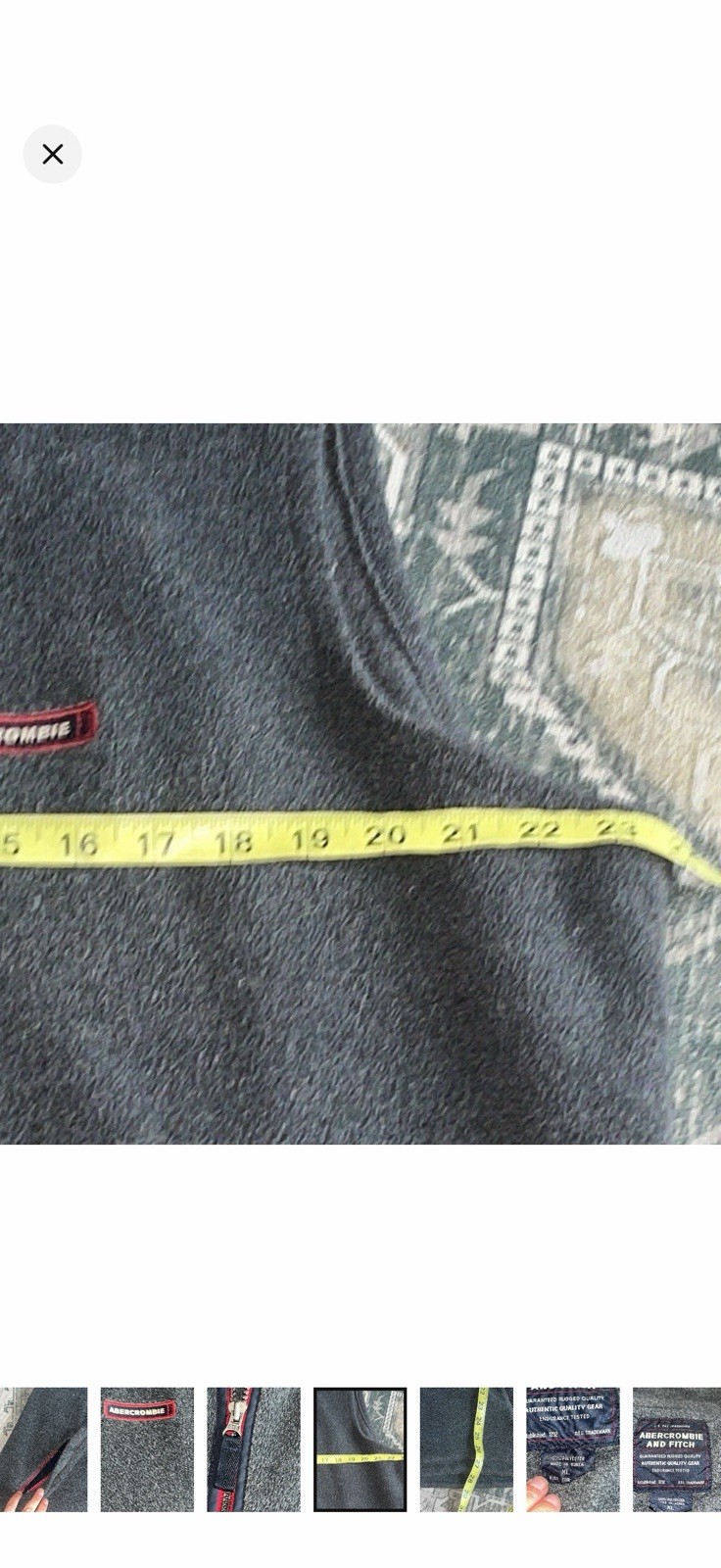 Vintage Abercrombie & Fitch Vest Mens XL Gray Full Zip Pockets Outdoor Y2K Gorpc
