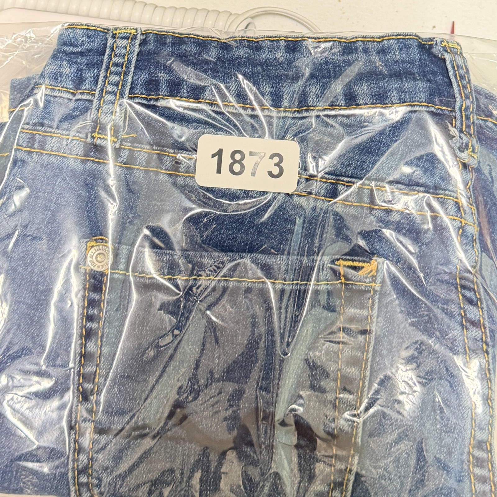 7 For All Mankind Denim Shorts Womens Size 12 Dark Wash Blue Embroidered Pockets