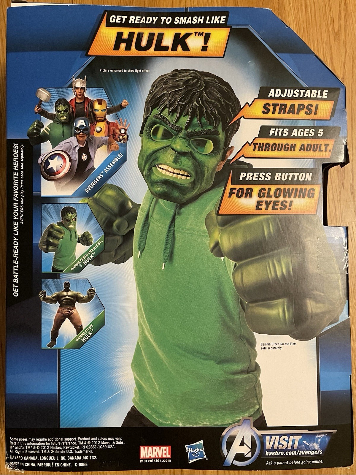 Marvel the Avengers Incredible Hulk Light-Up Mask Green