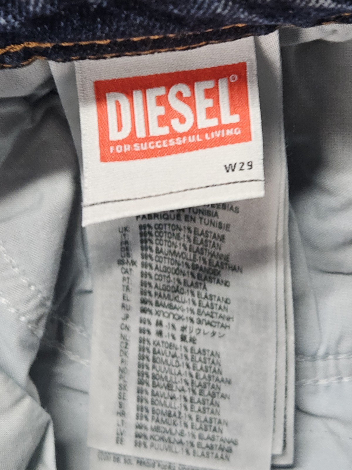 Diesel Thommer R Jeans Men’s 29×32 Slim Skinny Stretch Blue Denim NWT $250