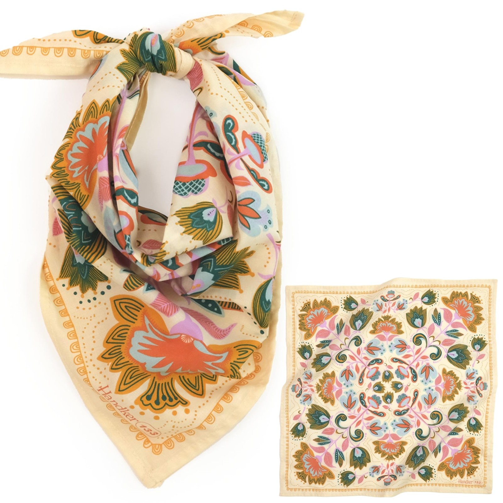 Ingrid Bandana 22”x22 Premium Cotton Bandana for Women & Men – Wearable Multi…