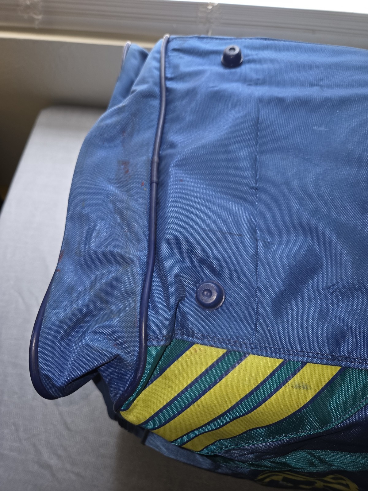 VTG 70s 80s Adidas Duffle Bag West Germany Made In Republic Of Korea 31″x13″x13″