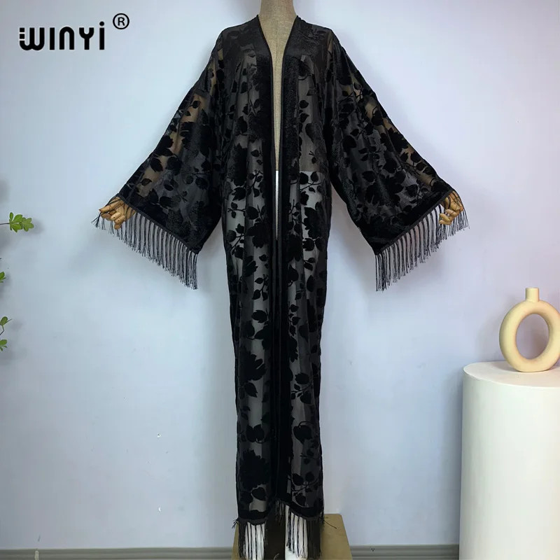 Middle East Coat Muslim Fashion Kaftan Kimono Maxi Robes Streetwear Open Abaya P