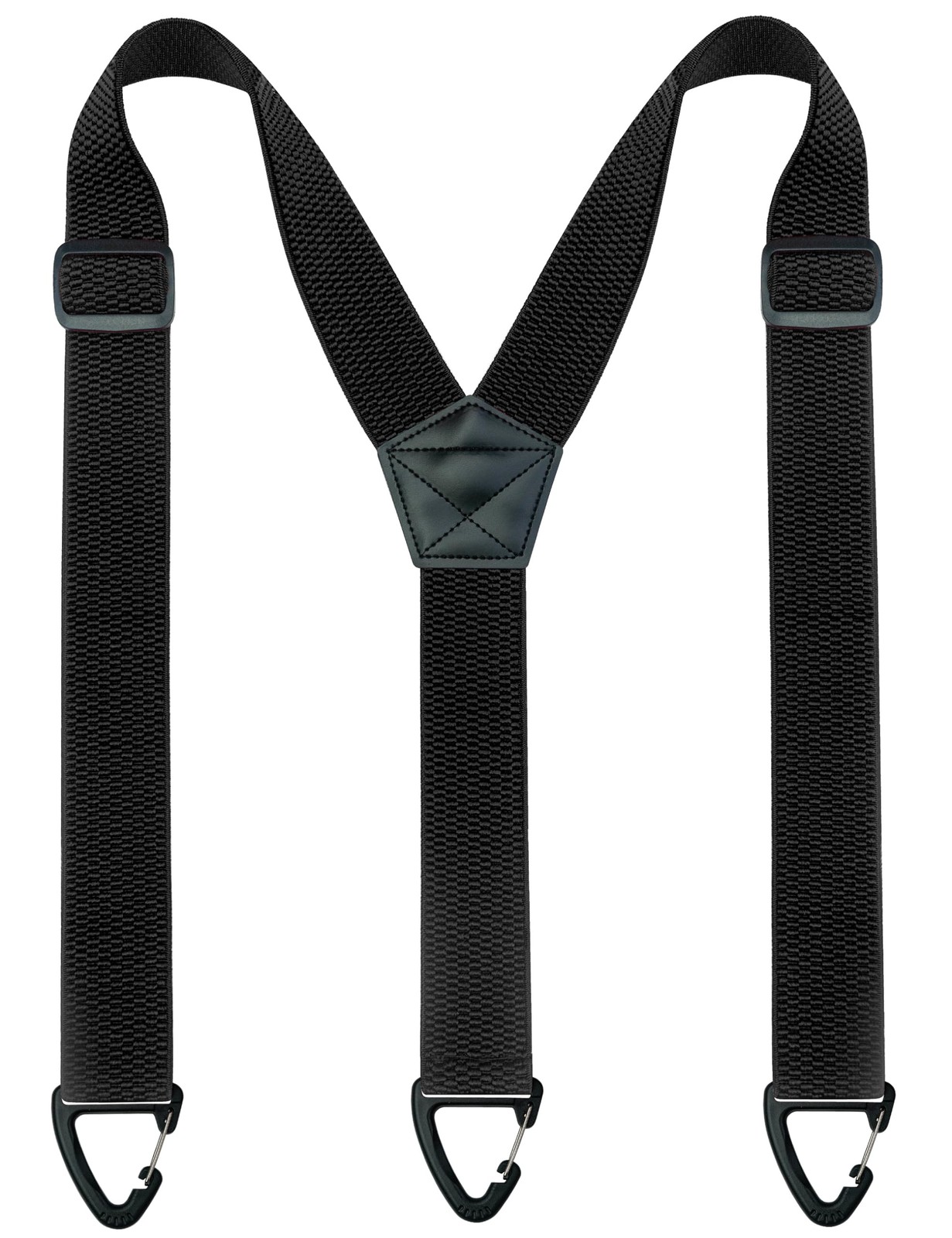 Hidden Black Suspenders for Men Under Clothes with 3 Snap Loops (1.48″ Wide)