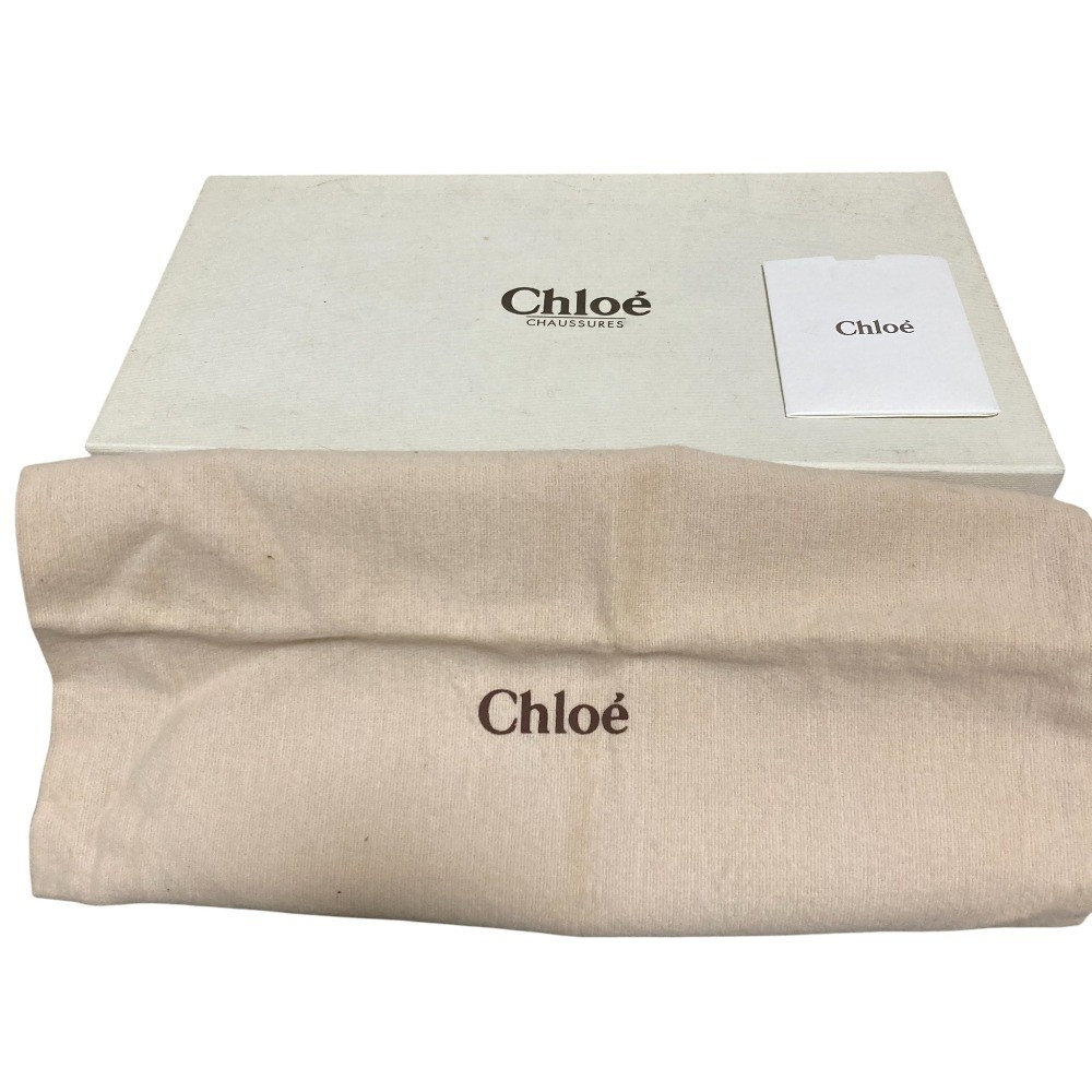 Chloe belt design pumps, size 35, approximately 8.5 inches, greige Women USED