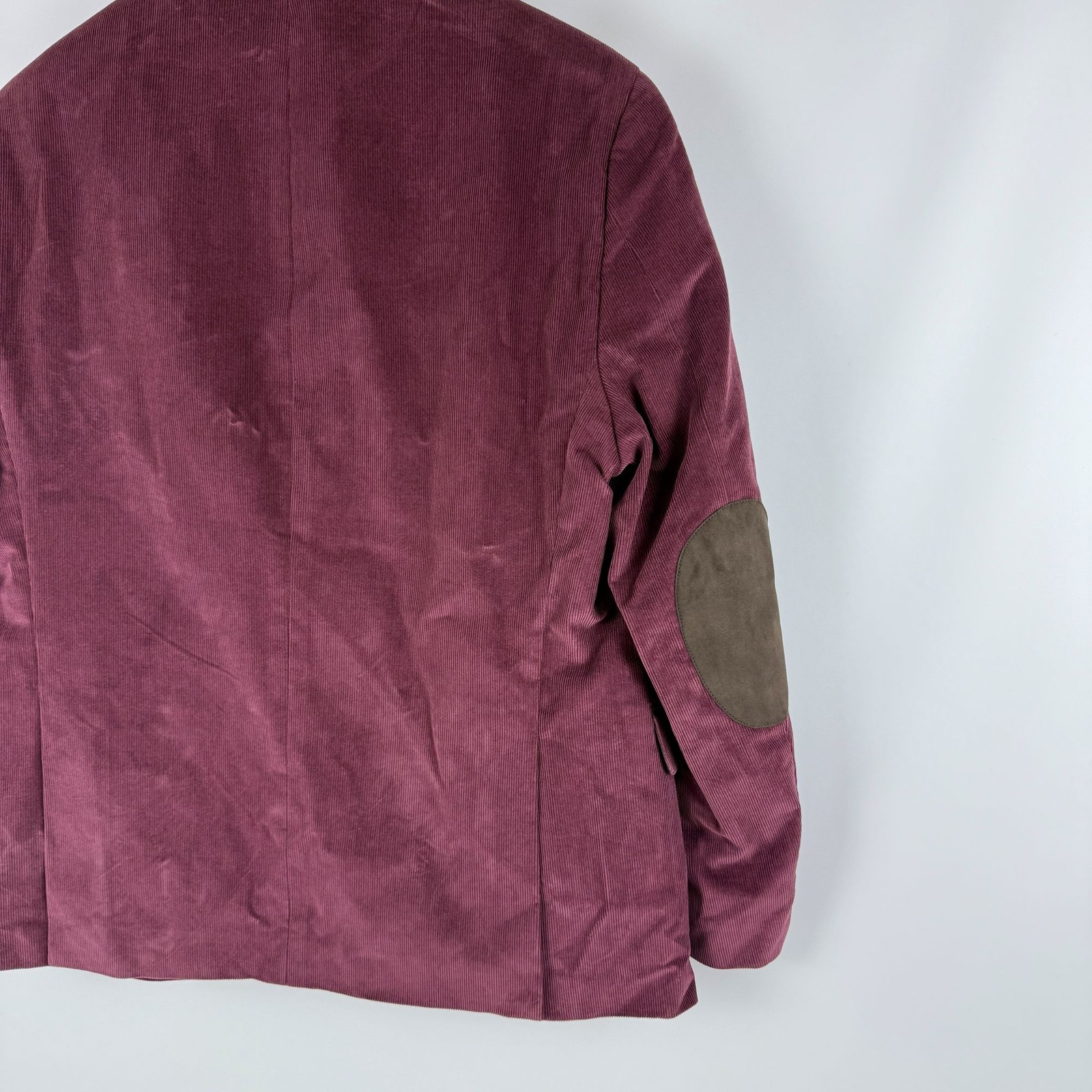 Tommy Hilfiger Men’s Modern-Fit Corduroy Elbow Patch Sport Coat – Burgundy-40S