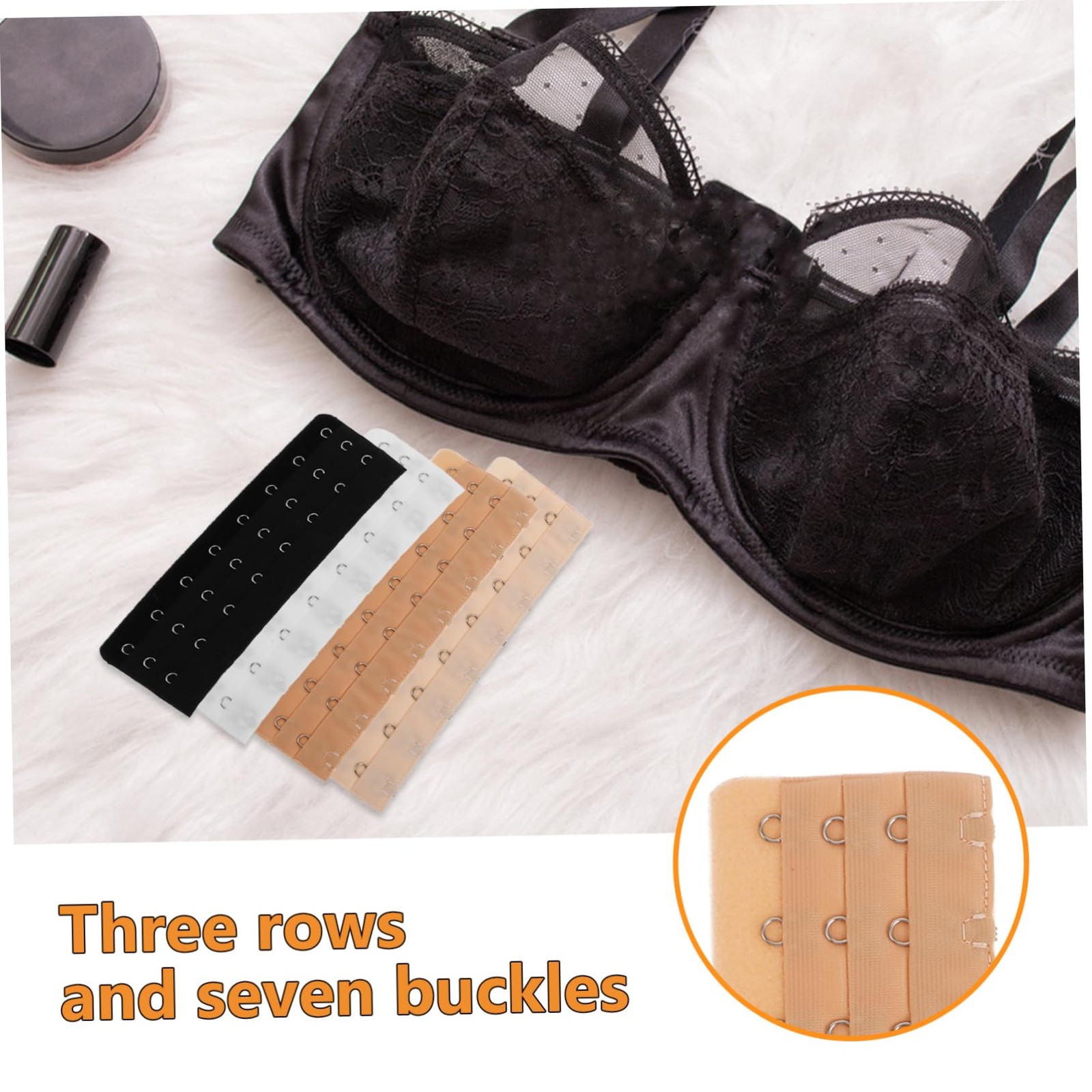 Elastic Bra Band Extender Bra Hook Extension Set 8 Hooks for Adjustable Corset