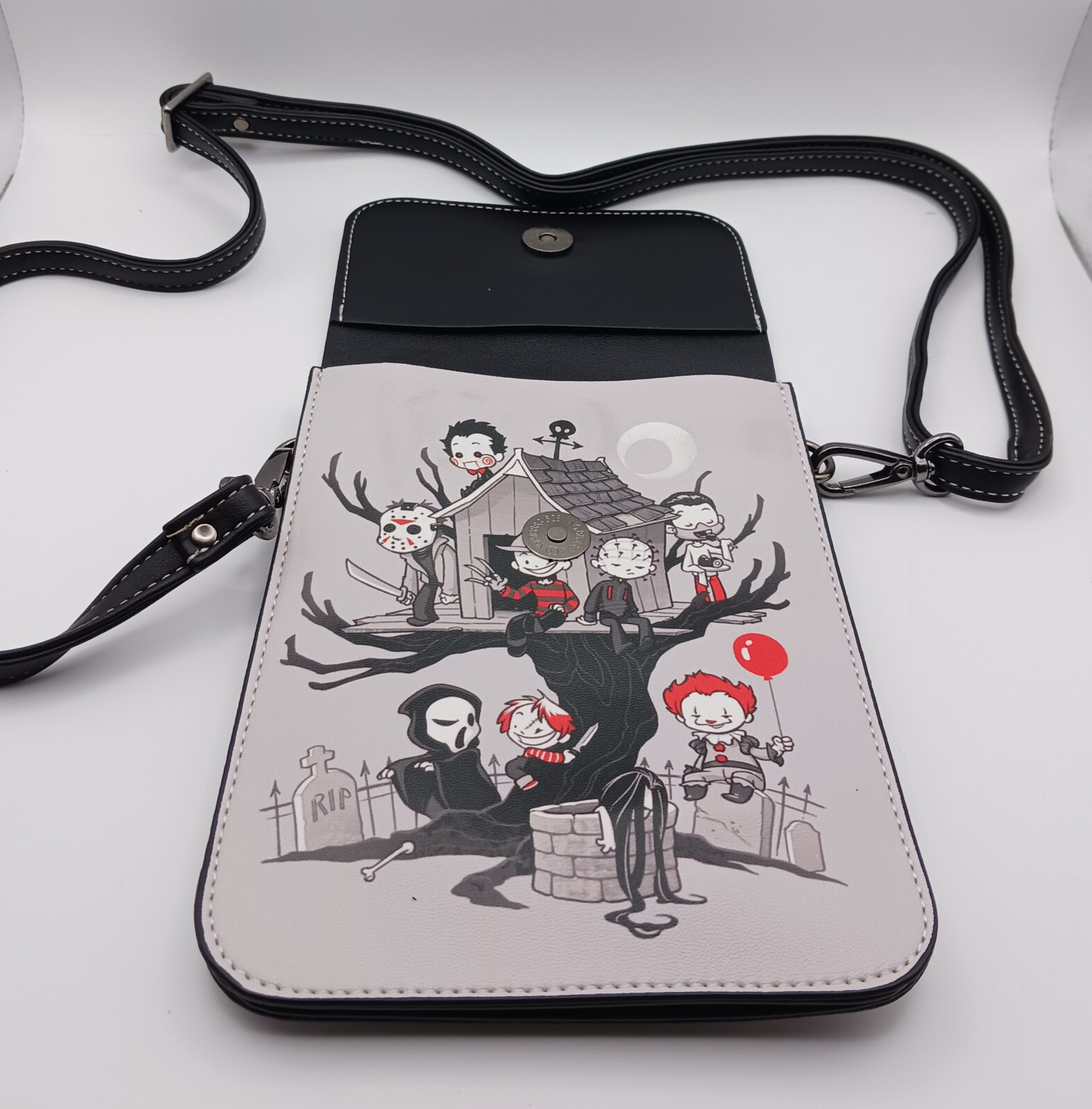 Horror Crossbody Purse Phone Bag Adjustable Strap Horror