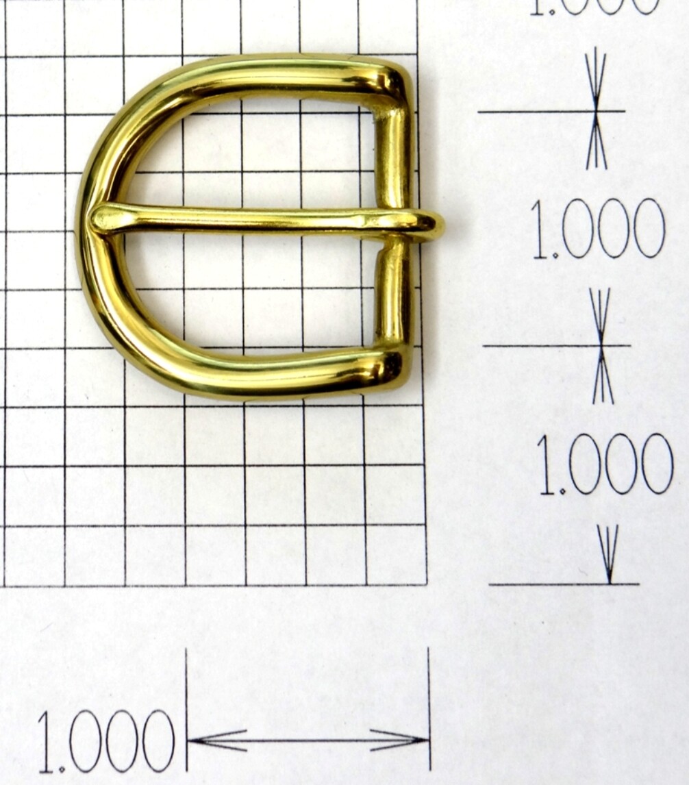 Solid Brass Belt Buckle – New – Fits 1″ Wide Belt