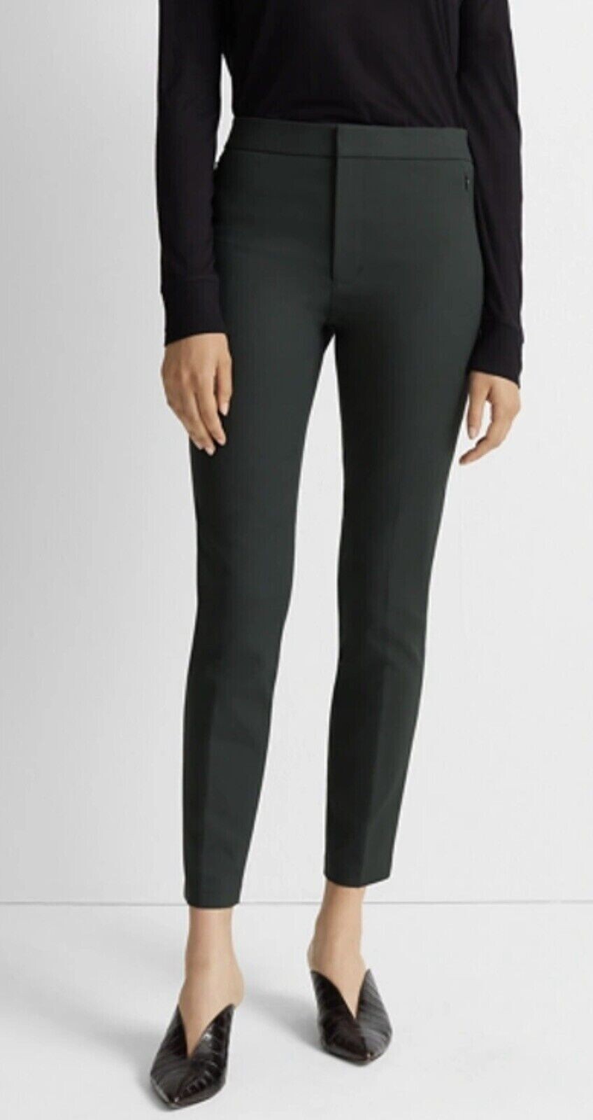 Club Monaco Women’s Lillean jasper Green Pants Size 12 Retail $169