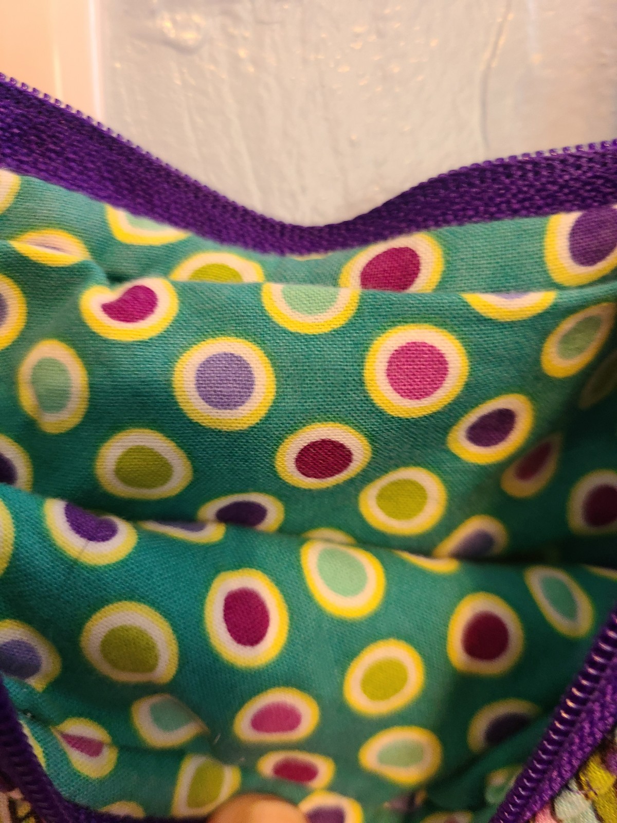 Vera Bradley Floral Crossbody Bag Purple Multicolor Zip Closure Inner Pockets