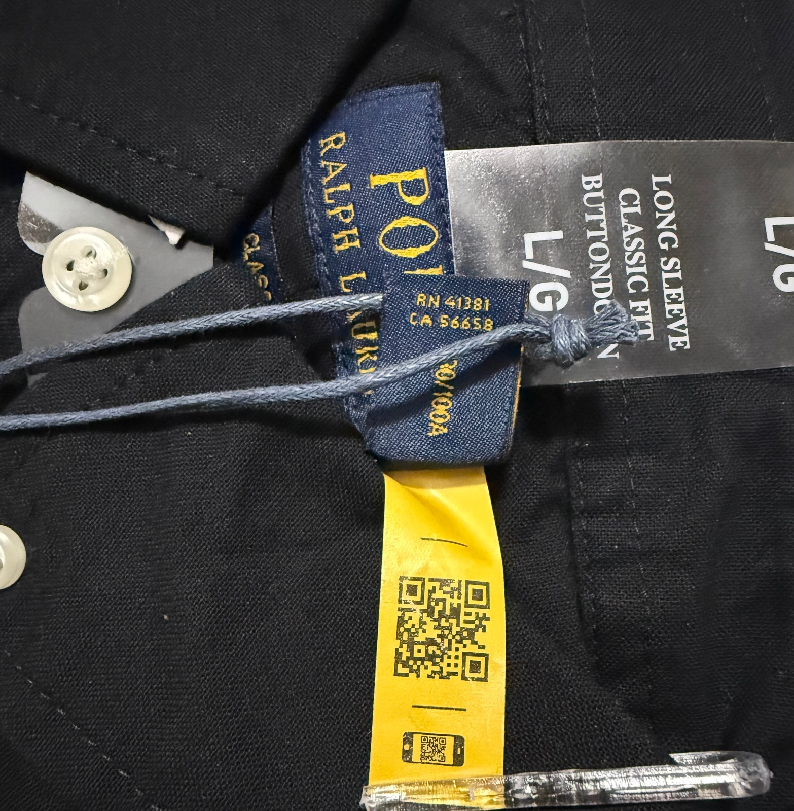 Polo Ralph Lauren Classic Fit Oxford Shirt – Black – Brand New Retail $130