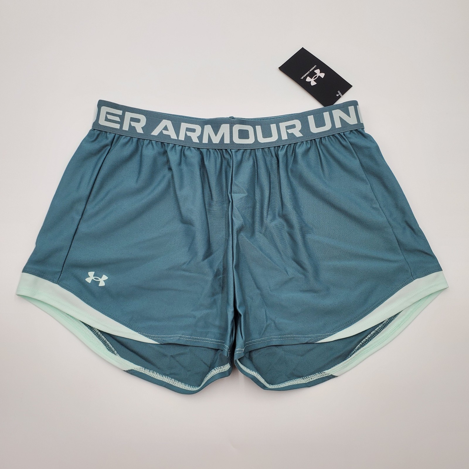 Under Armour UA Play Up 2.0 Womens Shorts Loose Fit Athletic Training Blue NEW