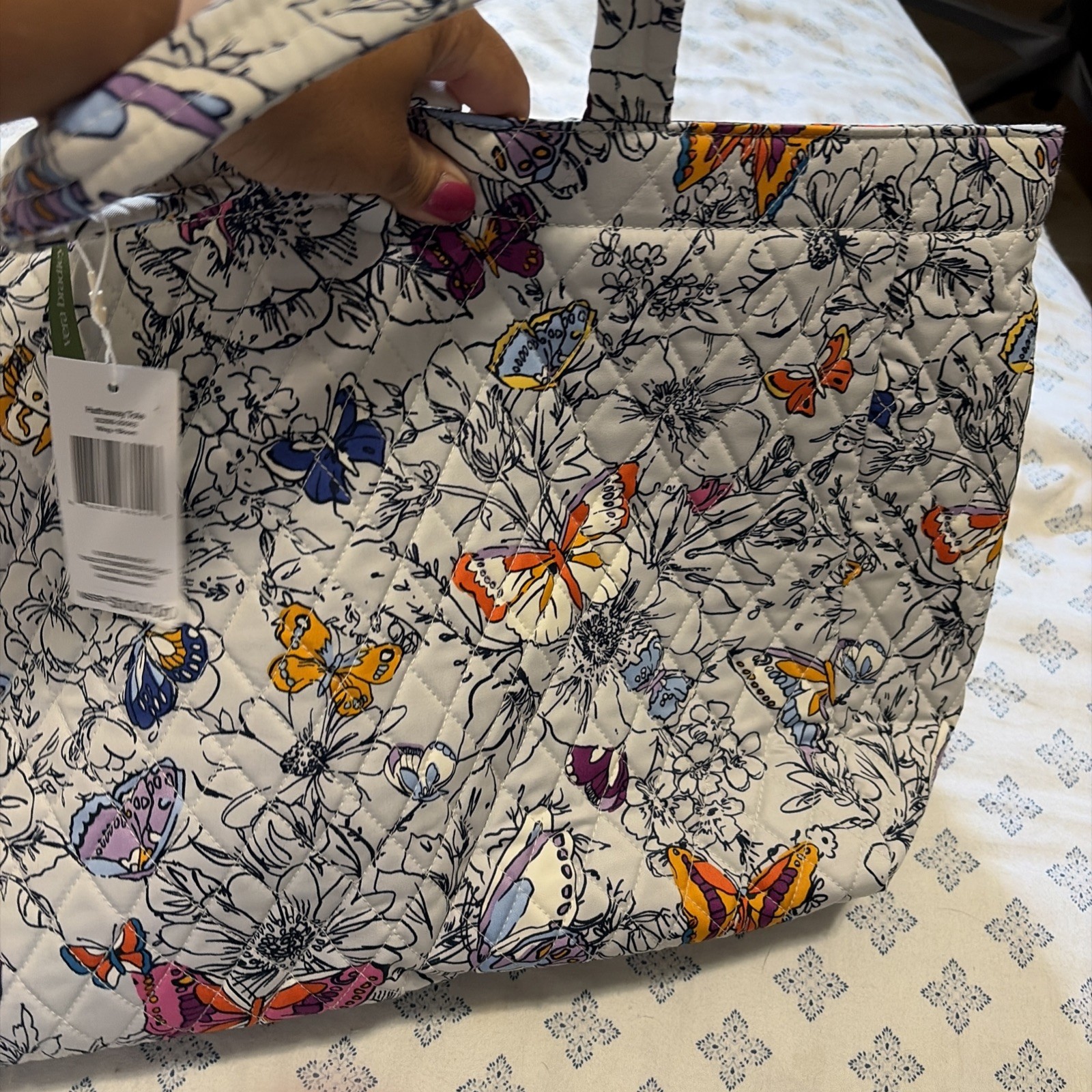 Vera Bradley 50299-20063 Wing + Bloom Hathaway Tote Bag Butterfly ~NEW WITH TAG~