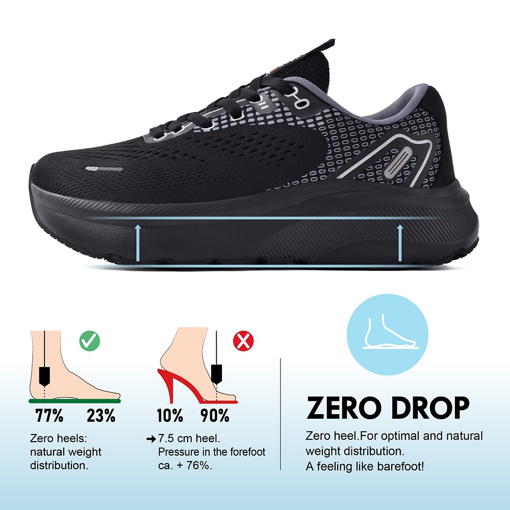 Women Wide-Toe Box Shoes Arch Support Wide Width Sneakers for Running Athletic