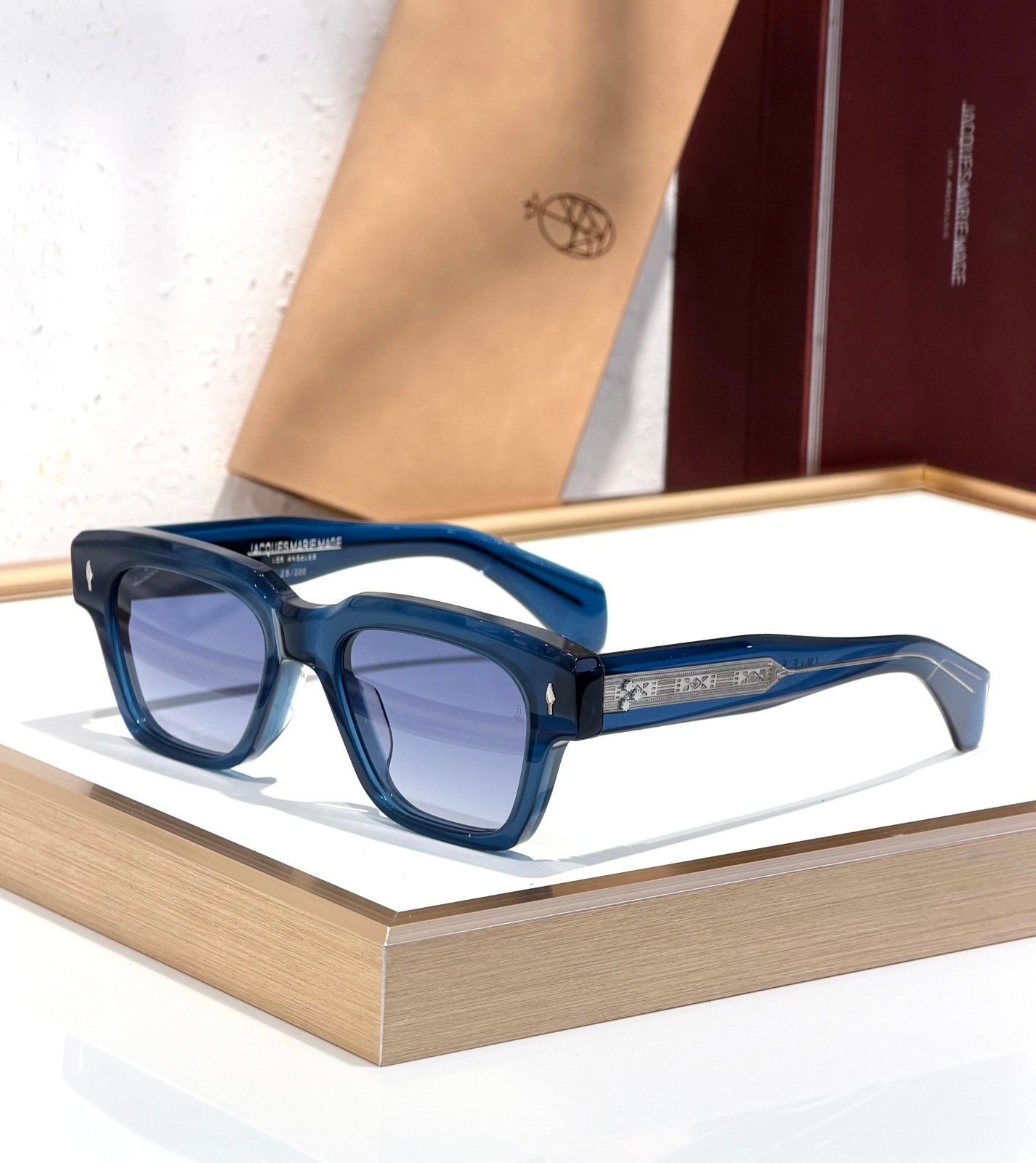 Jacques Marie Mage Fellini Sunglasses Blue/Blue 51-20-146mm With Case
