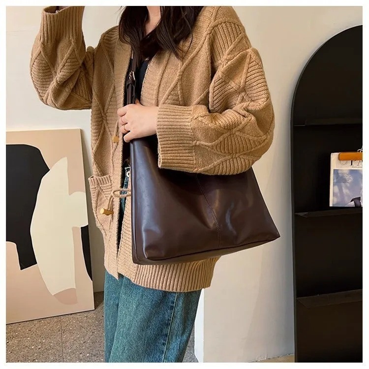 HOMEFISH Women’s Vintage Commuter Tote Bag – Large Capacity Shoulder Handbag