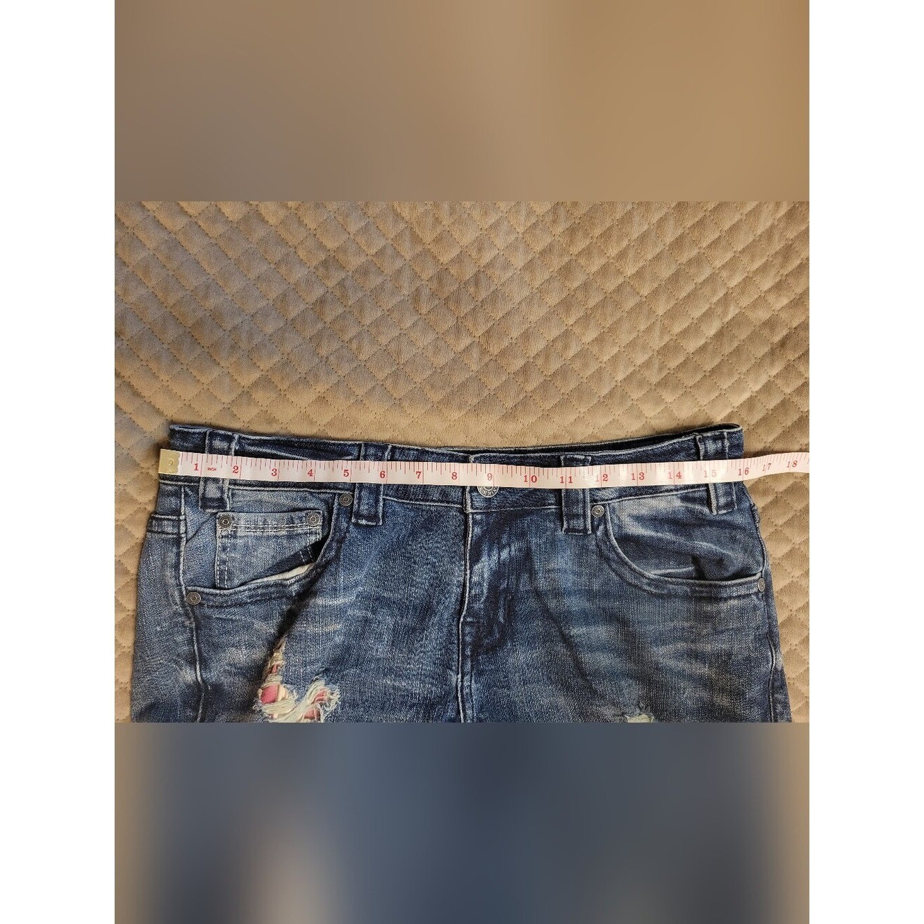 Rock & Roll Cowgirl Blue Denim Jeans American Flag Pattern Women’s 29×32