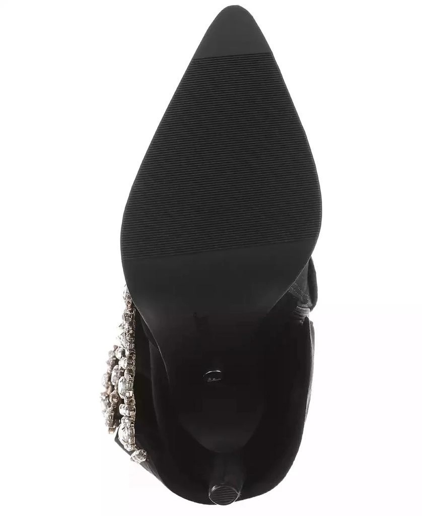 Thalia Sodi Nami Embellished Mid-Calf Boots Black US Size 7.5