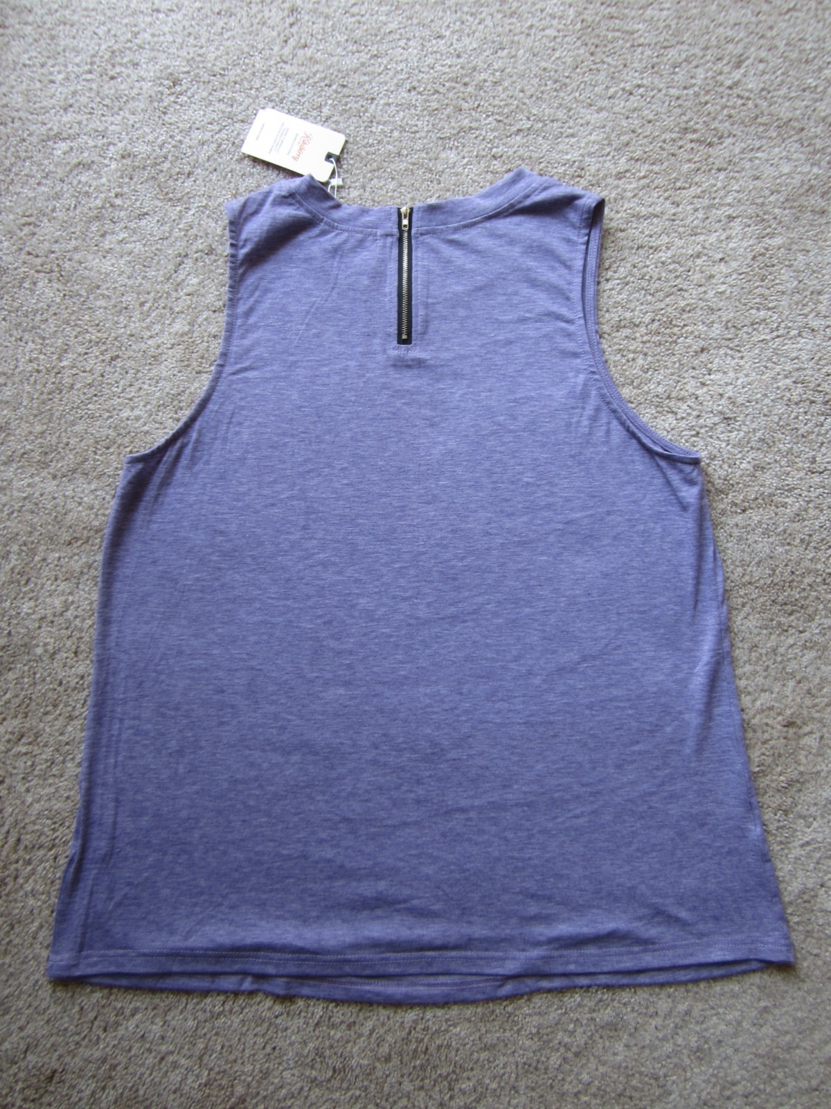 Kikiberry women’s XL light purple sleeveless blouse tank w/ back zipper