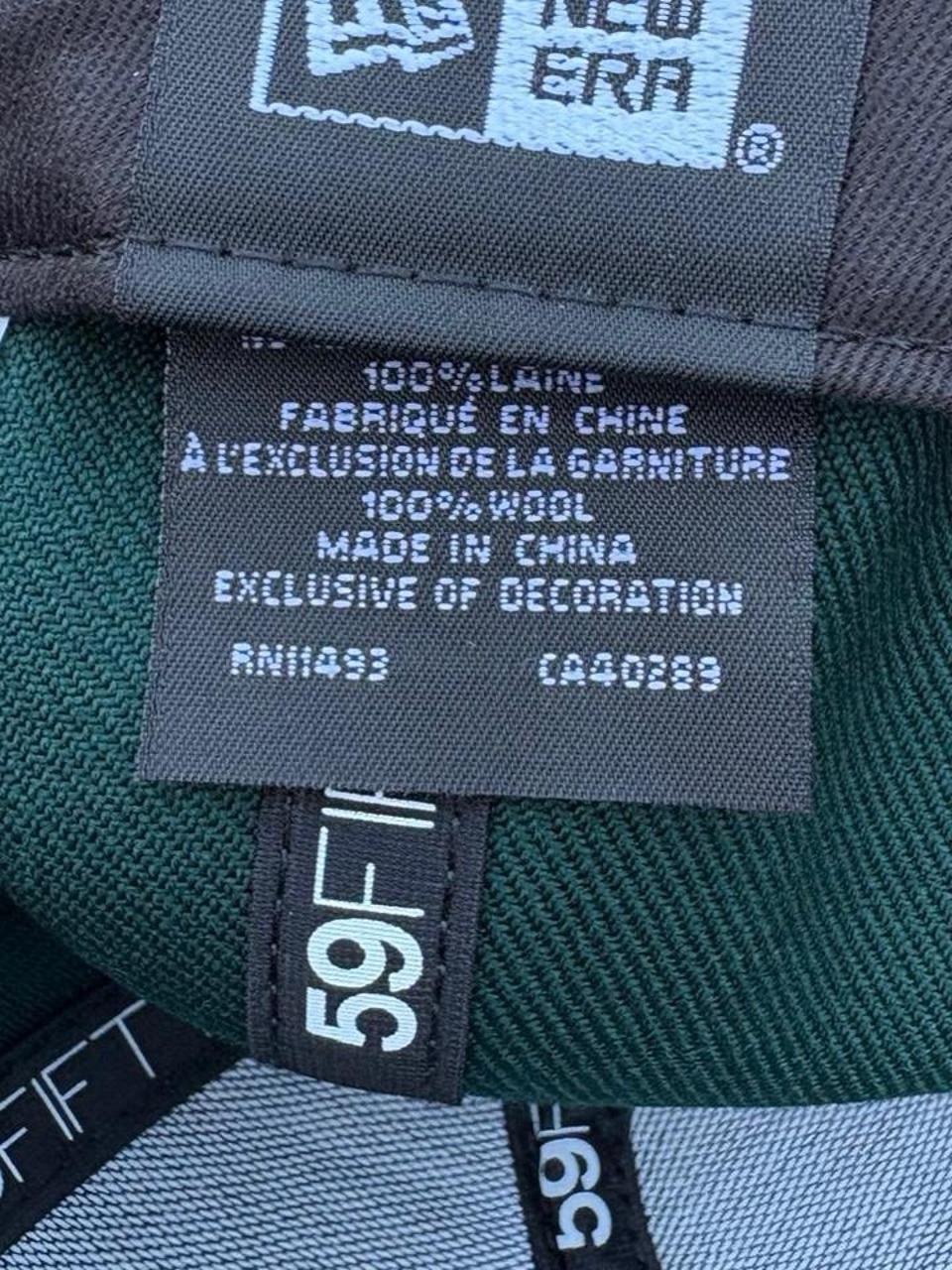 Denim Tears x New Era African Diaspora Goods 100% wool Green Fitted size 7 1/8