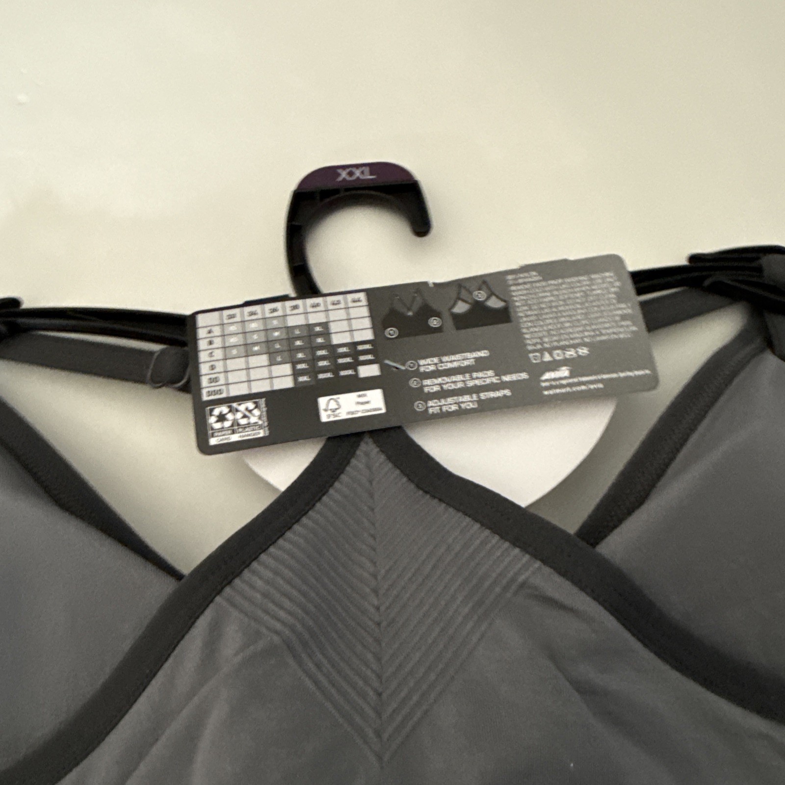 Avia – Women’s Low Support – Seamless – Cami Sports Bra – Size XXL – Gray NEW