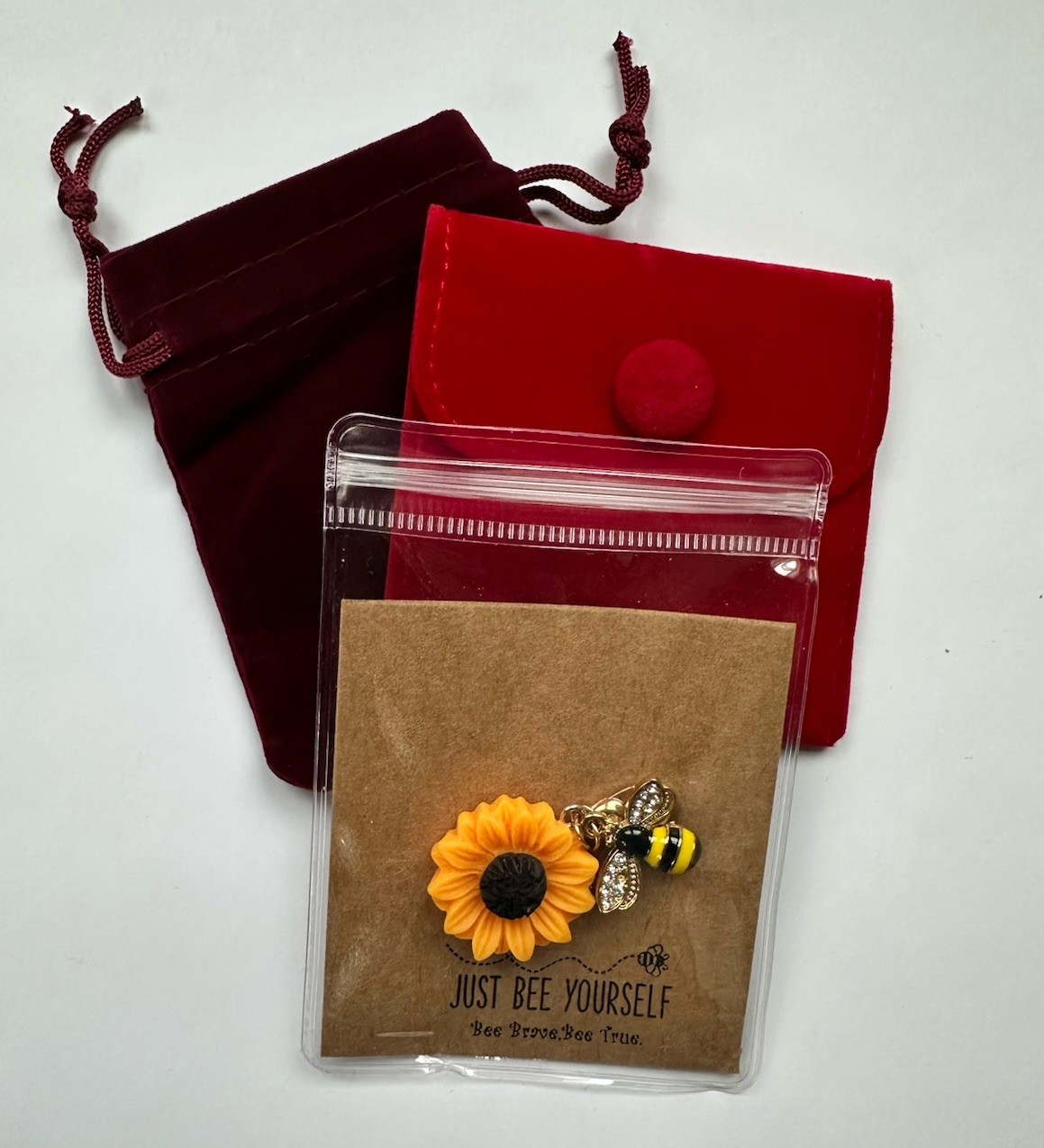 Bumblebee Bag Charm Keychain Gold Tone Rhinestone Charm | Gift-Ready Dust Bag