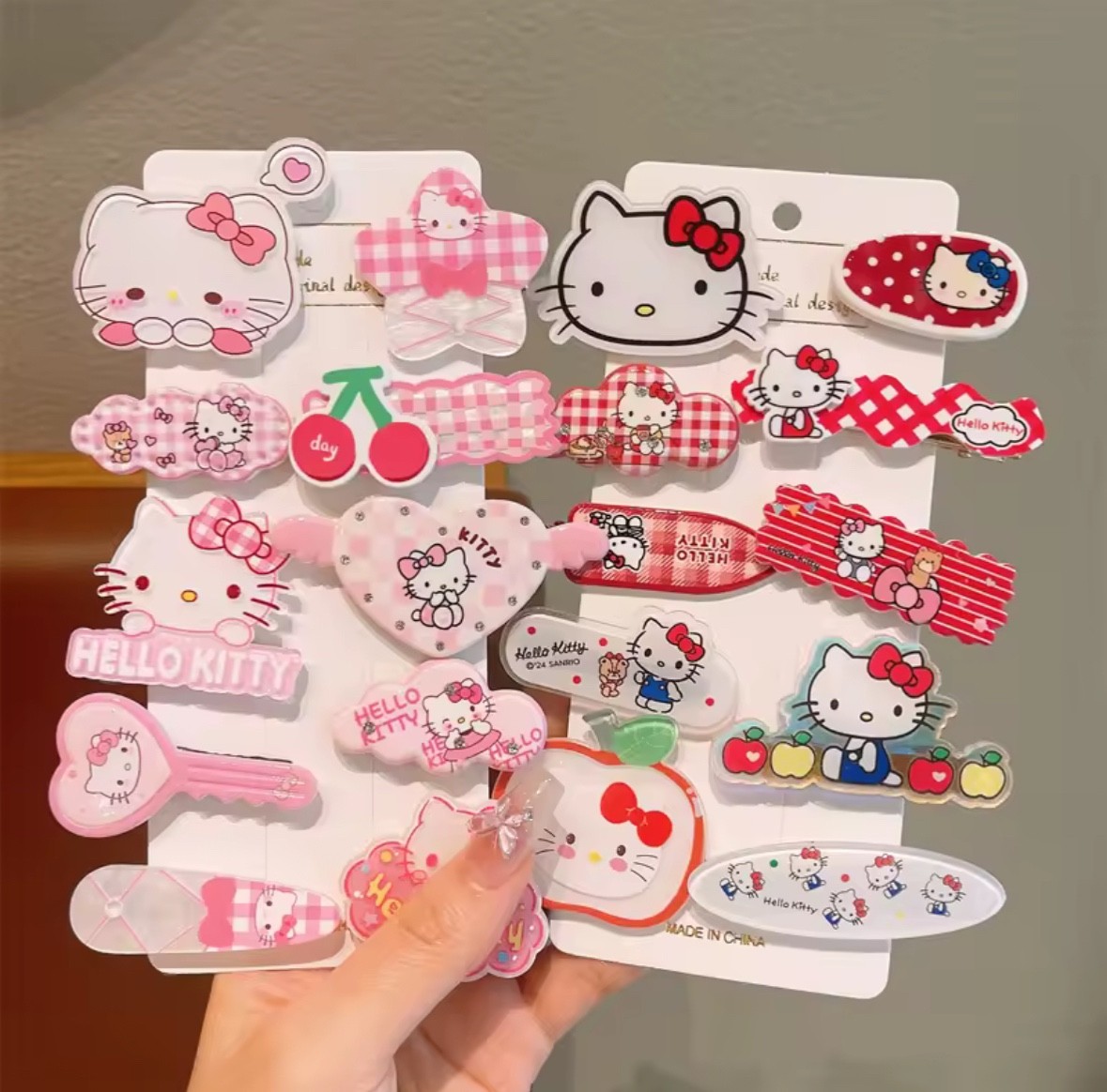 Kawaii Hello Kitty Hair Clips For All Hair Types Anime Cute Hair Stylers Gift