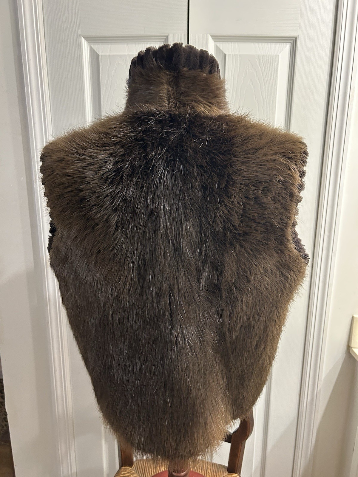MUSI Canadian Brown Sheared Beaver Zip up Vest Coat Jacket~Pockets~Marianne~12