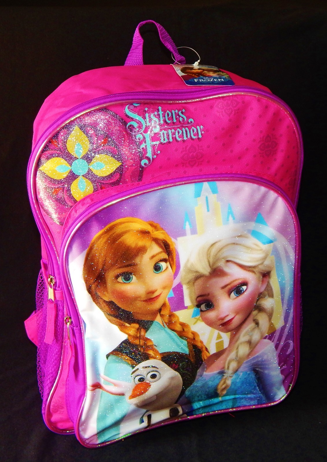 DISNEY FROZEN CLASSIC 2014 16″ Backpack Anna, Elsa & Olaf “Sisters Forever” NWT